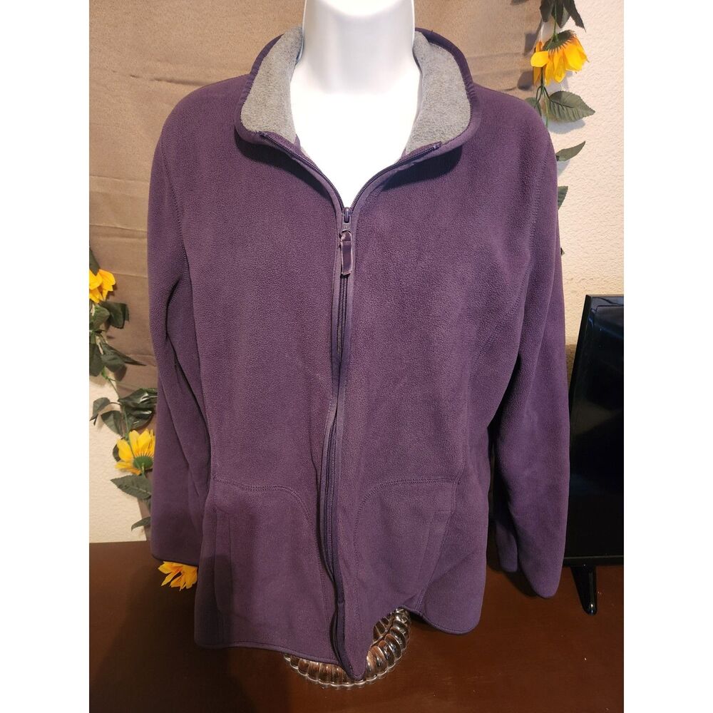 S&B Active Women's Purple Full Zip Fleece Jacket Size XL Outerwear Cold Weather